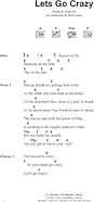 Let's Go Crazy - Guitar Chords/Lyrics