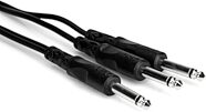 Hosa Y Cable 1/4" TS to Dual 1/4" TS Cable