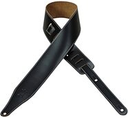 Levy's DM17 2.5" Extra Long Leather Guitar Strap, Black