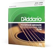 D'Addario EJ18 Phosphor Bronze Acoustic Guitar Strings (Heavy)