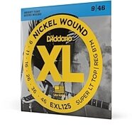 D'Addario EXL125 XL Electric Guitar Strings (Super Light Top/Regular Bottom, 9-46)