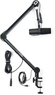 Gator GFWMICBCBM4000 Professional Broadcast Boom Microphone Stand with LED Light