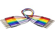 Hosa CPP845 Patchbay Cables, (1/4" TS x 8)
