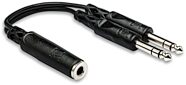 Hosa YPP-308 Y Cable, 1/4" TRS-F to Dual 1/4" TRS