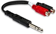 Hosa Y Cable, Stereo 1/4" TRS Male to Dual RCA Female
