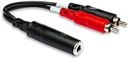 Hosa YPR-257 Stereo Breakout Cable, 1/4" TRS-F to Dual RCA