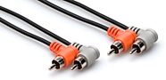 Hosa CRA-200RR Dual Right Angle RCA to RCA Stereo Interconnect Cable