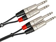 Hosa Pro Dual REAN 1/4 Inch TRS to 1/4 Inch TRS Stereo Interconnect Cable