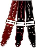 Franklin Leather and Chrome Series 2" Guitar Strap