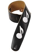 Levy's M4N Leather Bass Music Notes Guitar Strap