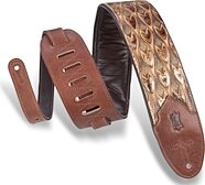 Levy's 3" Wide Embossed Leather Guitar Strap