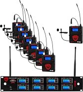 Nady 8W-1KU LT Octo 1000-Channel Wireless UHF Lavalier Microphone System