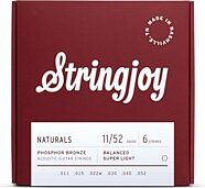Stringjoy SJ-NB Naturals Phosphor Bronze Acoustic Guitar Strings