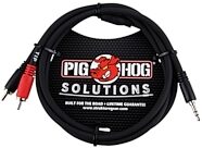 Pig Hog Solutions Stereo Breakout Cable, 3.5mm to Dual RCA