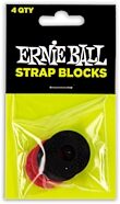 Ernie Ball P04603 Strap Blocks Black and Red 4 Pack