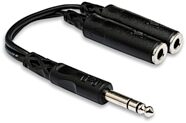 Hosa YPP-118 Single 1/4" TRS To Dual 1/4" TRS Female Y-Cable