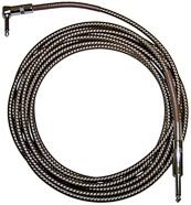 CBI Braided Instrument Cable with Right Angle (Vintage Tweed)