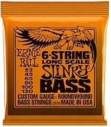Ernie Ball 2838 6-String Long Scale Slinky Bass Electric Bass Strings (32-130)