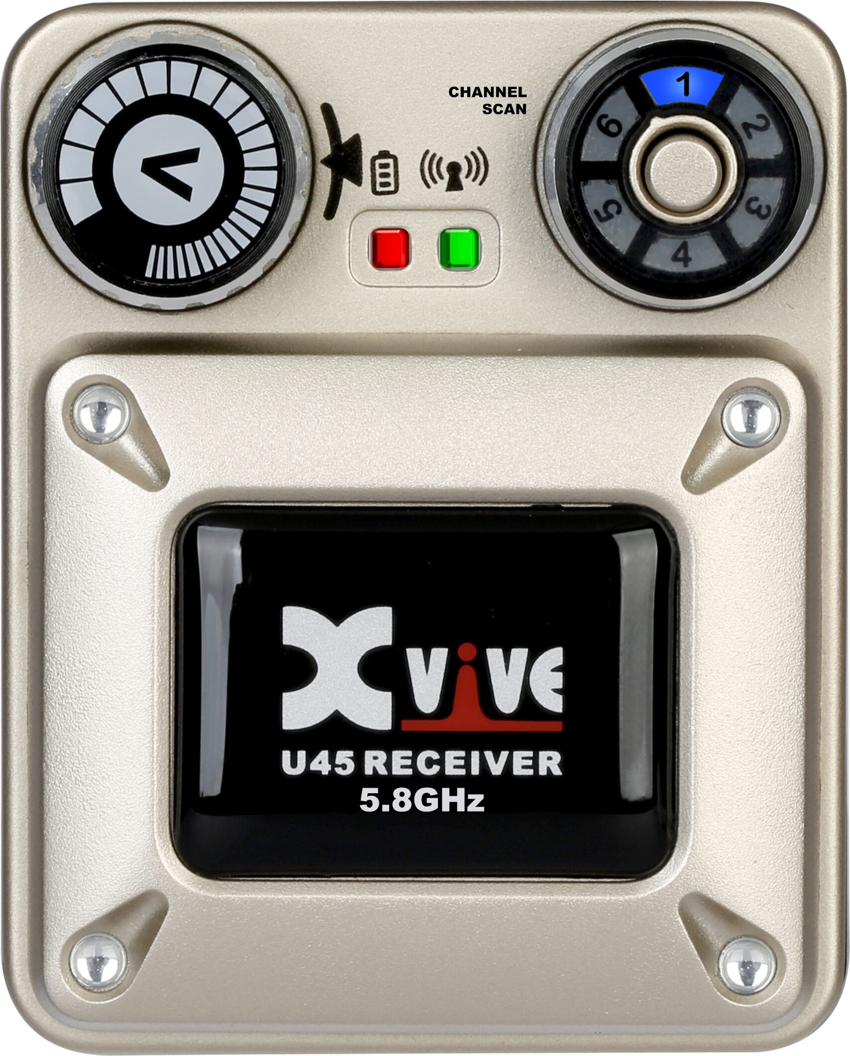 Xvive U45T9 5.8GHz Wireless In-Ear Wireless Monitor System with T9 Earphones, New, Action Position Back