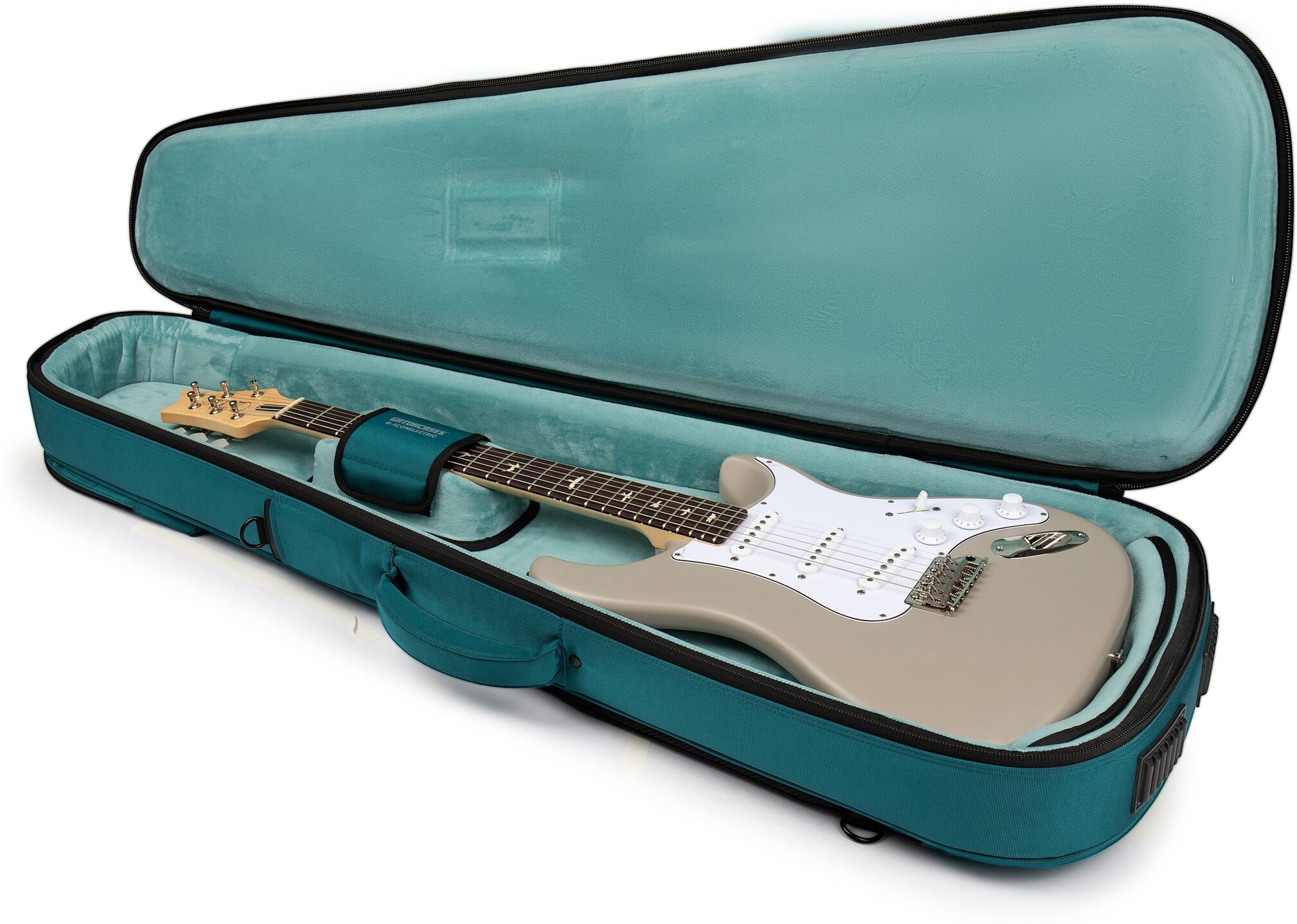 Gator G-ICONELECTRIC Icon Series Bag for Electric Guitars, Blue, Action Position Back