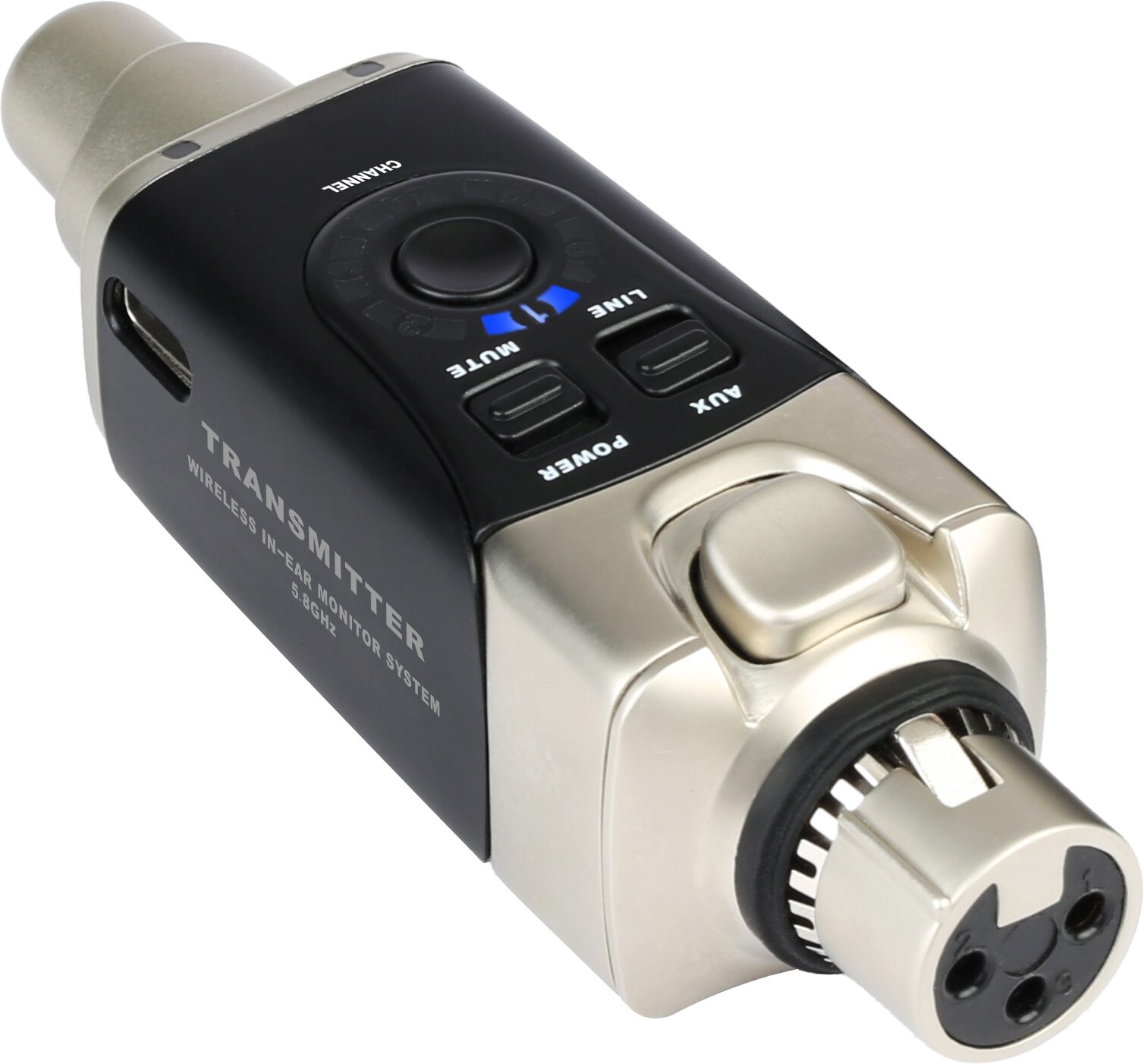 Xvive U45T 5.8GHz Wireless In-Ear Monitor System Transmitter, New, Action Position Back