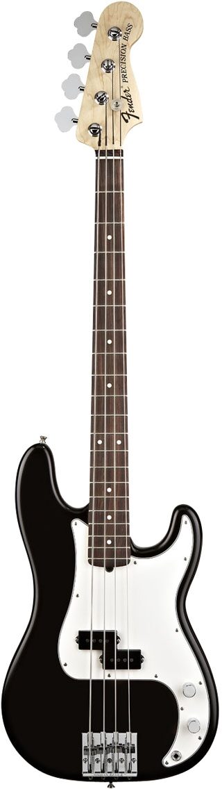 Fender Highway One Precision Electric Bass (Rosewood with Gig Bag), Flat Black
