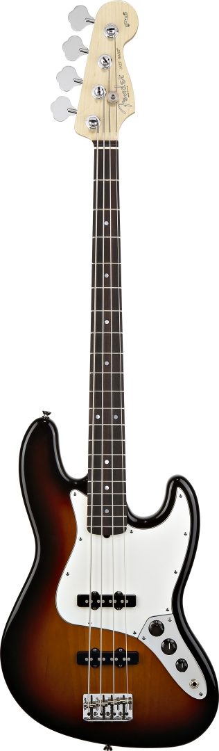 Fender 60th Anniversary American Jazz Electric Bass (with Case), 3 Color Sunburst