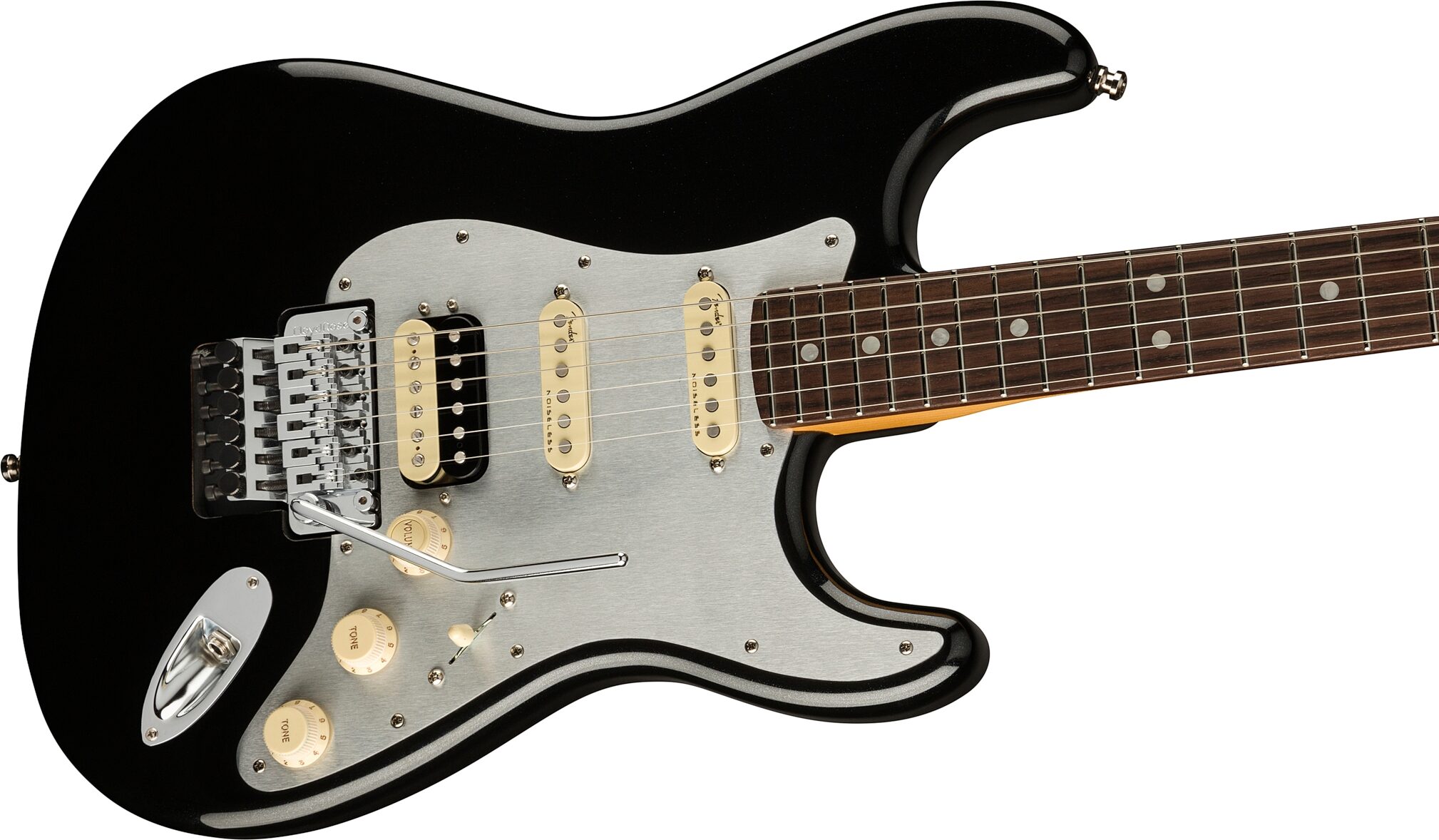 Fender American Ultra Luxe Stratocaster FR HSS Electric Guitar (with Case), Action Position Back