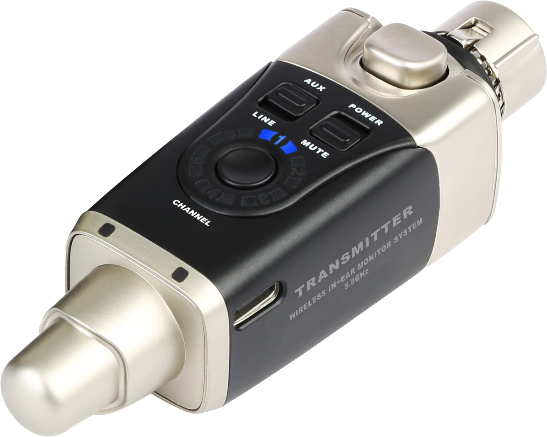 Xvive U45T 5.8GHz Wireless In-Ear Monitor System Transmitter, New, Action Position Back