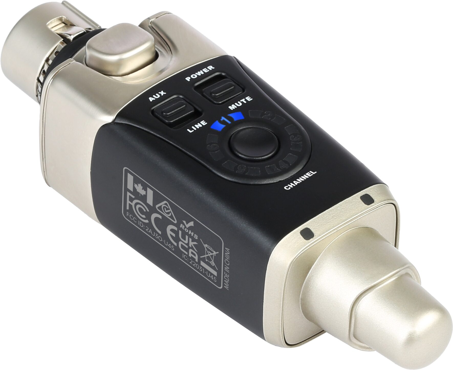 Xvive U45T 5.8GHz Wireless In-Ear Monitor System Transmitter, New, Action Position Back