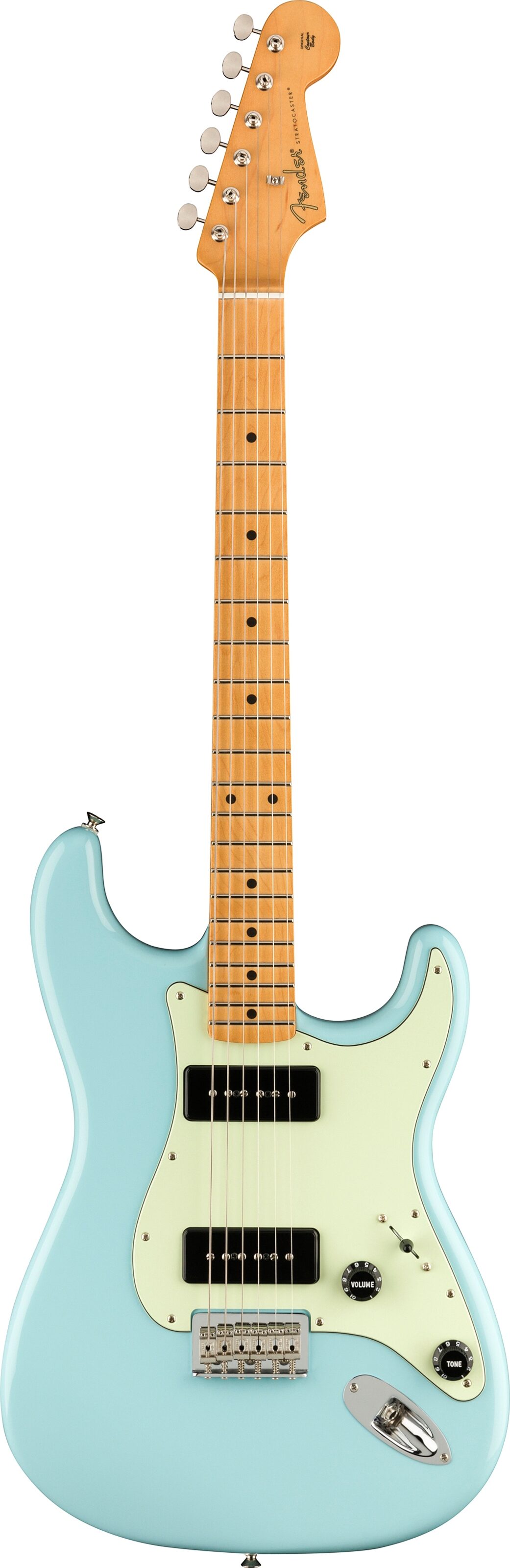 Fender Noventa Stratocaster Electric Guitar (with Gig Bag), Action Position Back