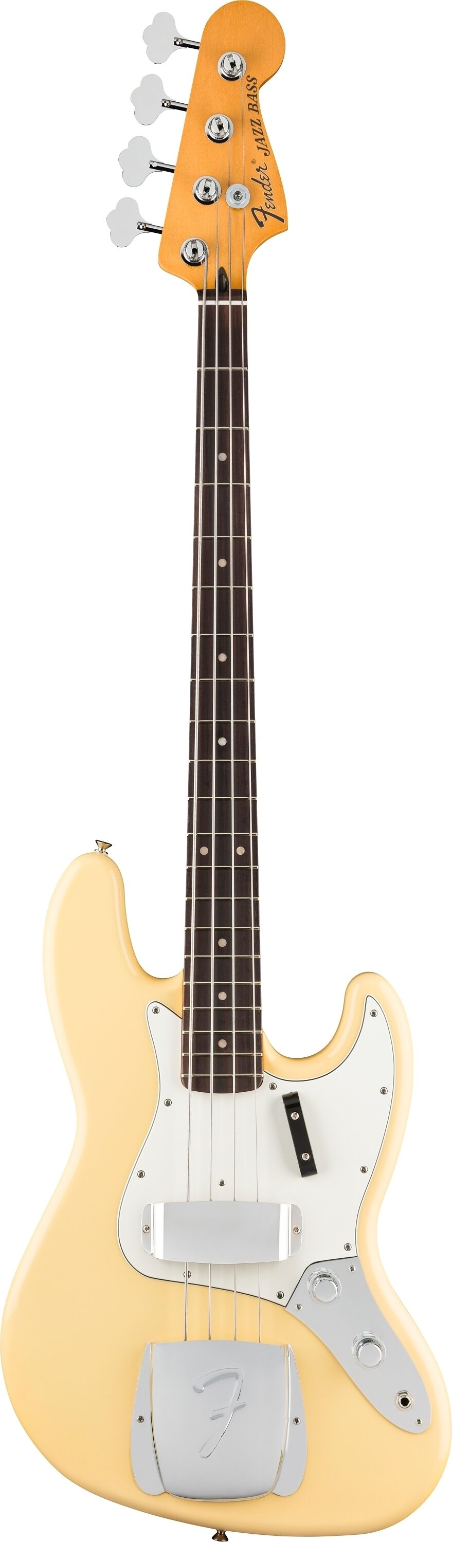 Fender Limited Edition Laura Lee Jazz Electric Bass, Rosewood Fingerboard (with Gig Bag), Vintage White, Action Position Back