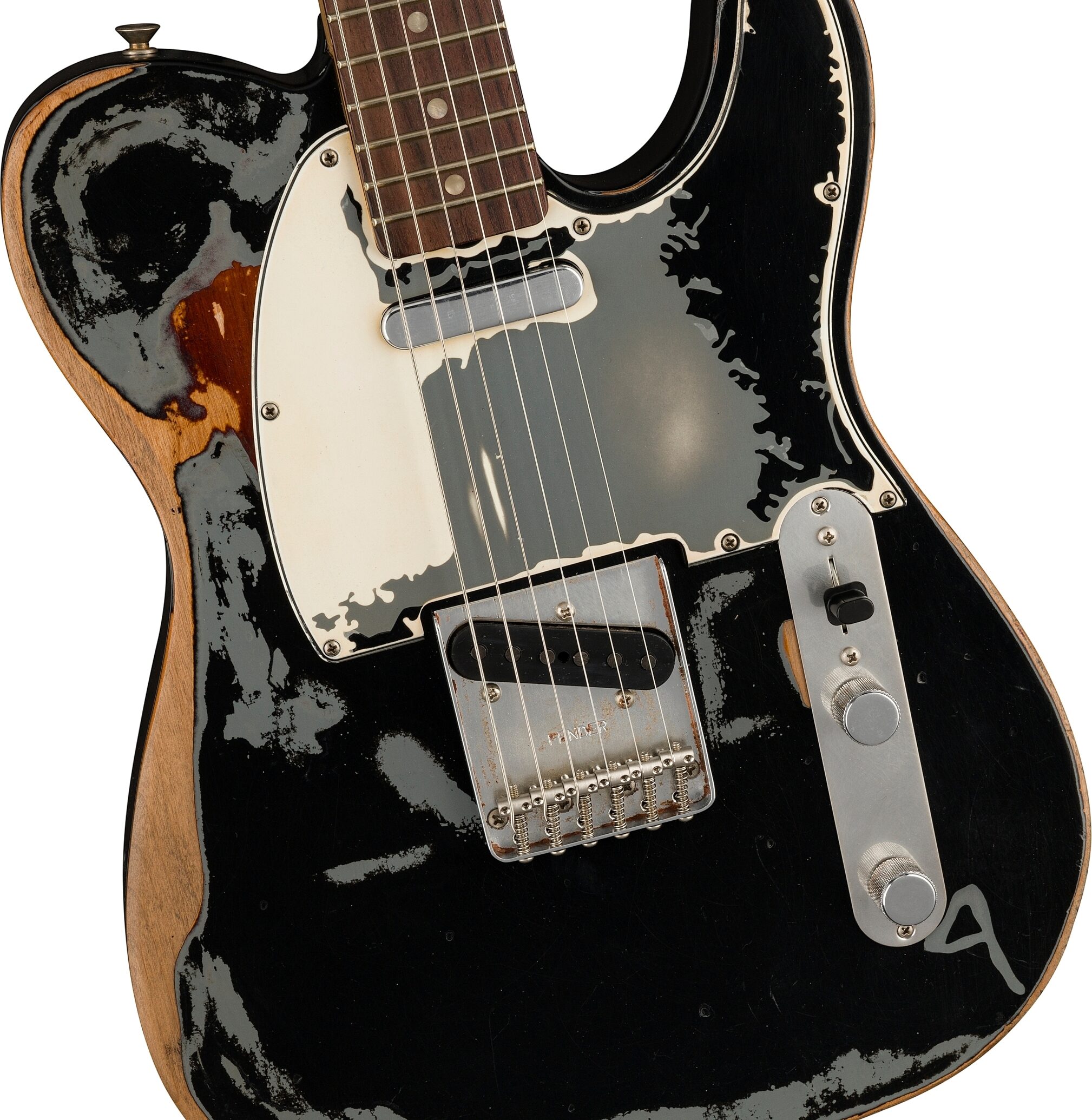 Fender Limited Edition Joe Strummer Telecaster Electric Guitar (with Case), Action Position Back