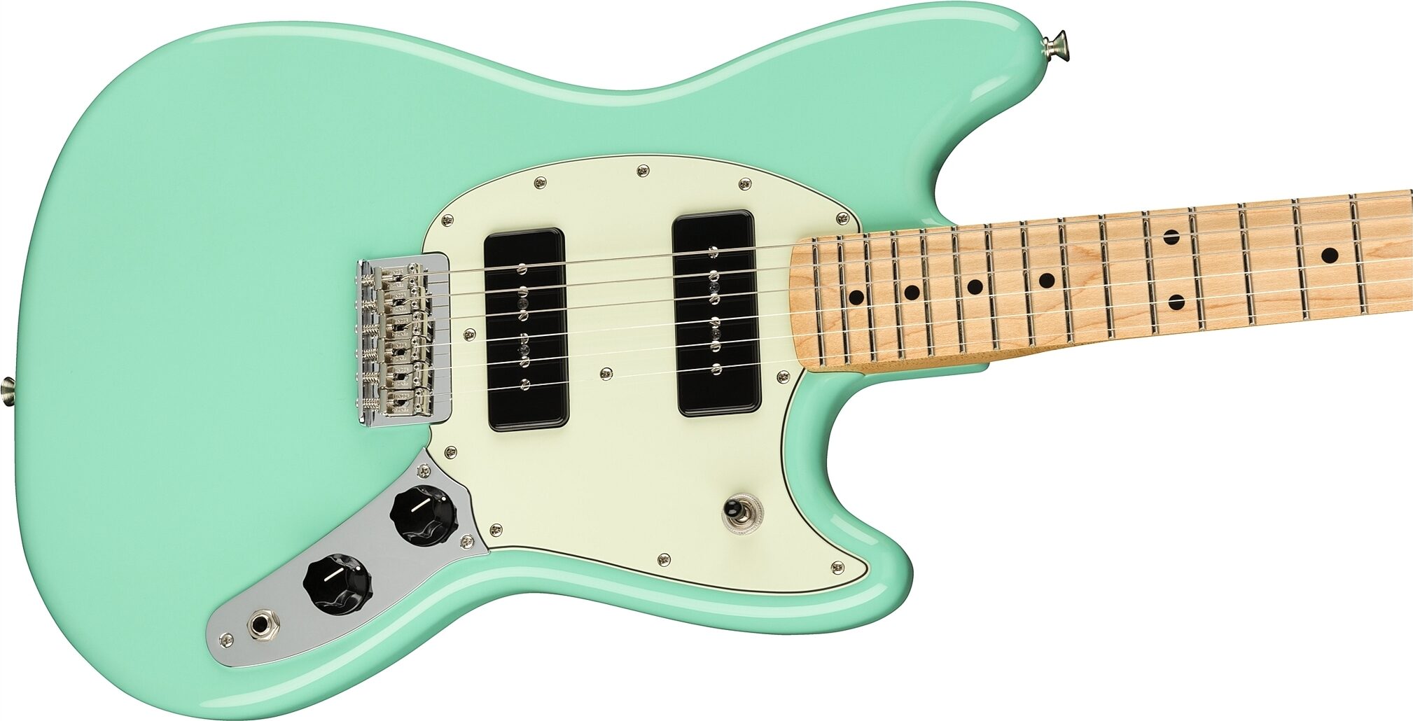 Fender Player Mustang 90 Electric Guitar, with Maple Fingerboard, Action Position Back