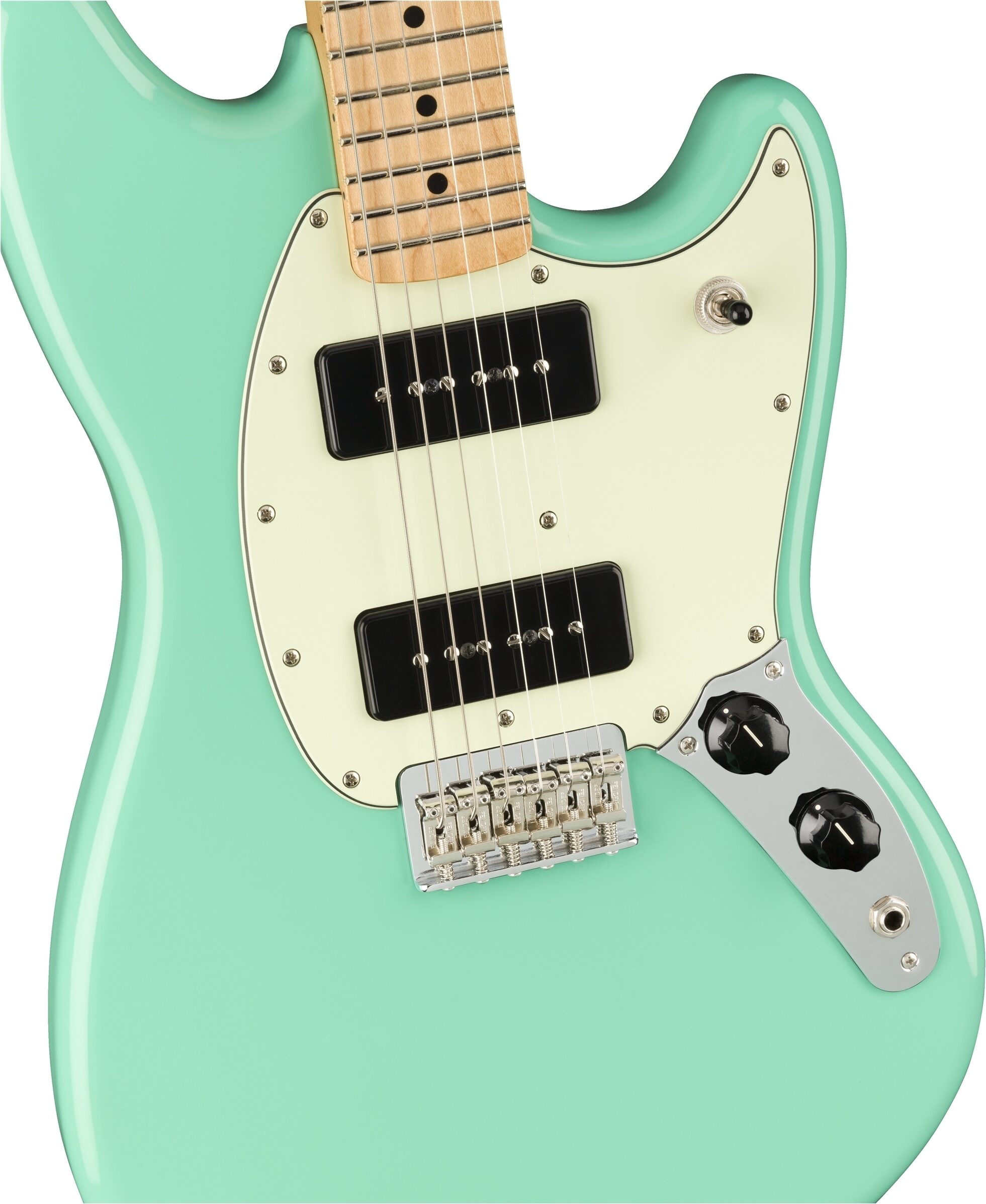 Fender Player Mustang 90 Electric Guitar, with Maple Fingerboard, Action Position Back