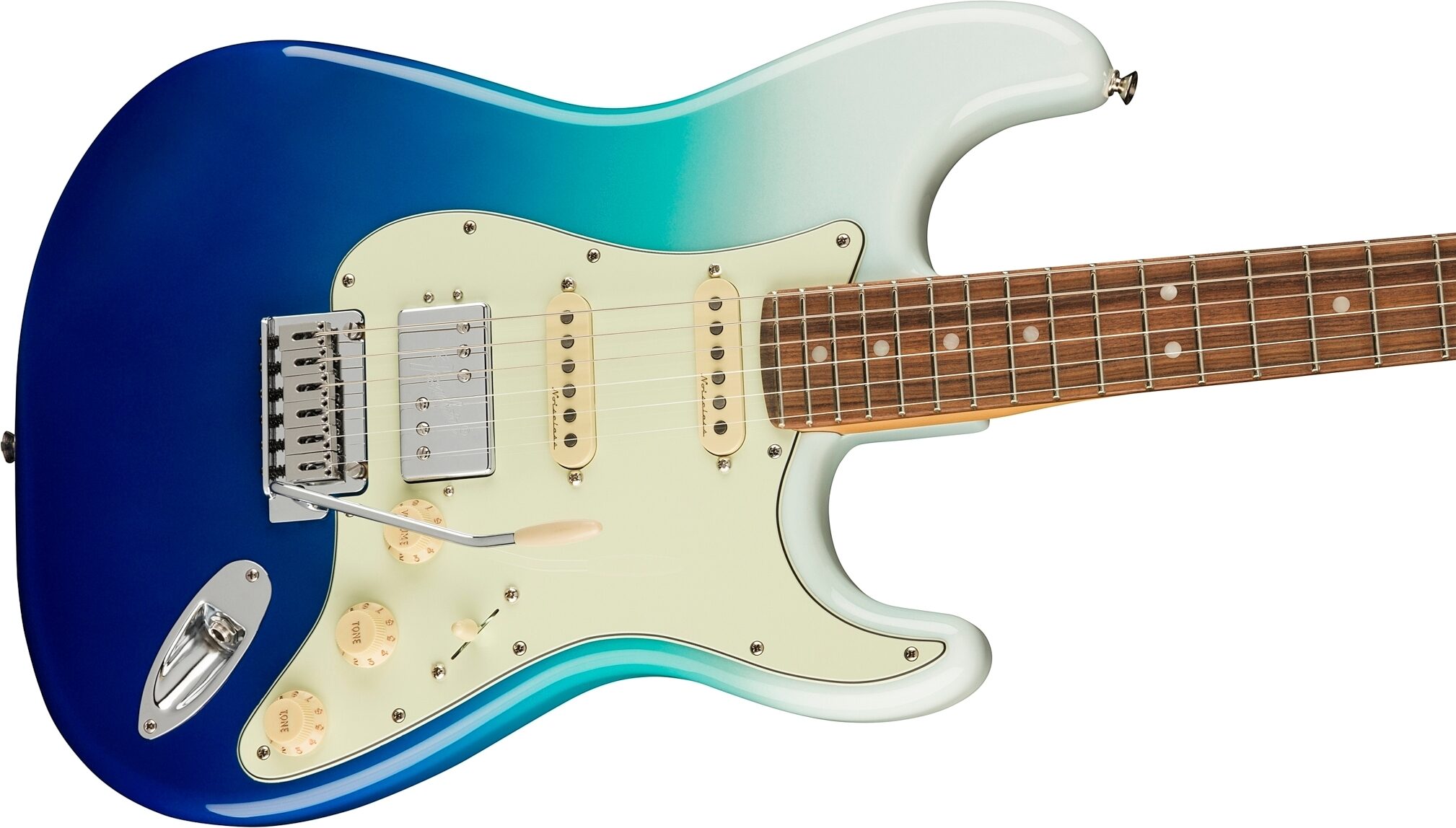 Fender Player Plus Stratocaster HSS Electric Guitar, Pau Ferro Fingerboard (with Gig Bag), Action Position Back