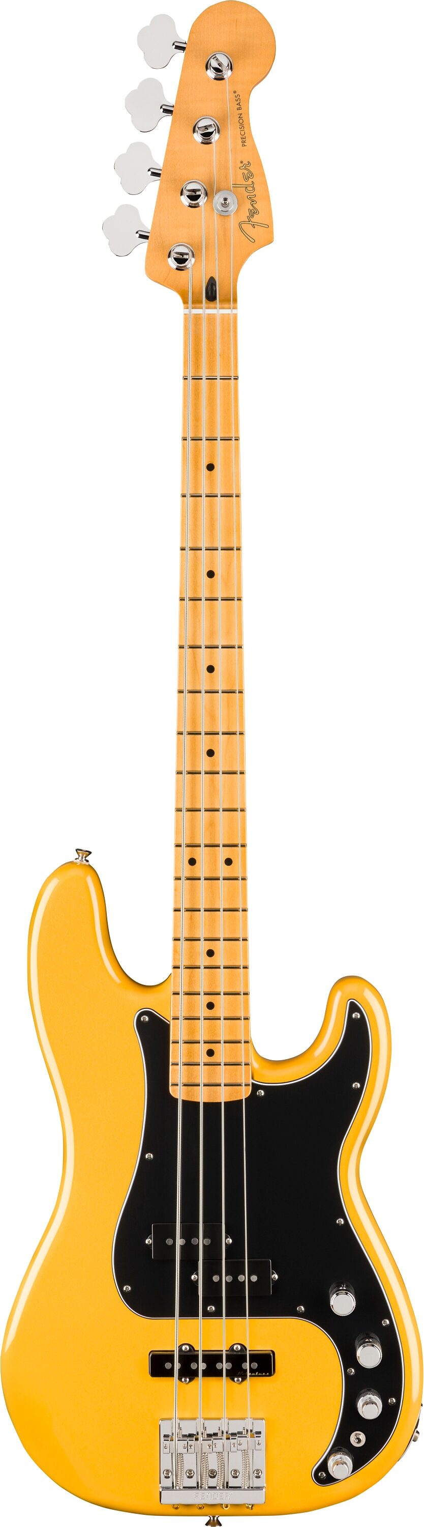 Fender Player II Modified Active Precision Electric Bass, Maple Fingerboard (with Gig Bag), Sun Yellow, Action Position Back