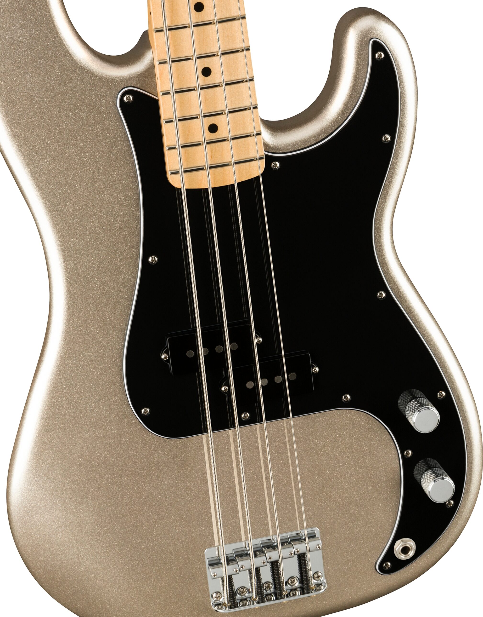 Fender 75th Anniversary Precision Bass Guitar (with Gig Bag), Action Position Back