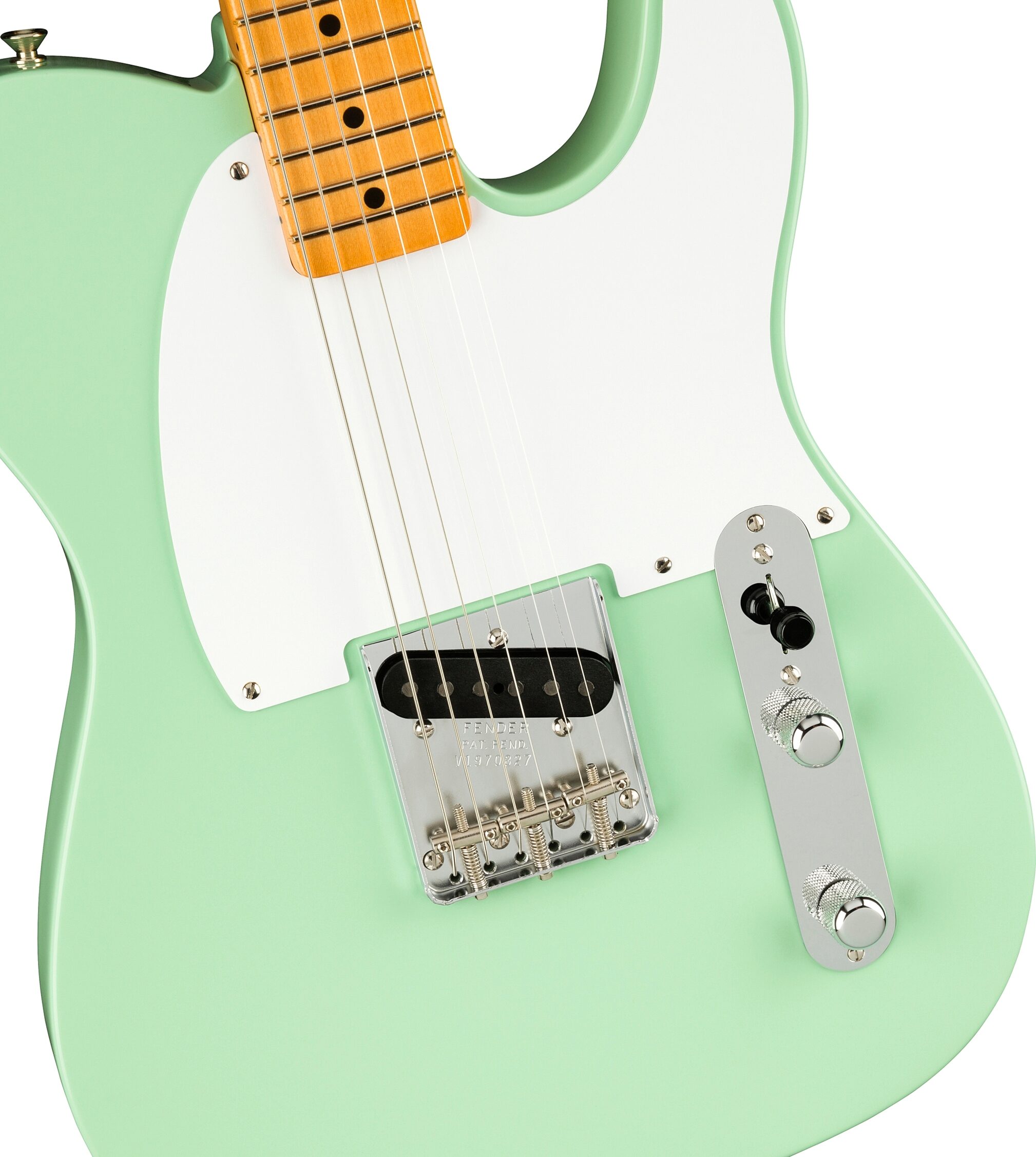 Fender 70th Anniversary Esquire Electric Guitar (with Case), Action Position Back