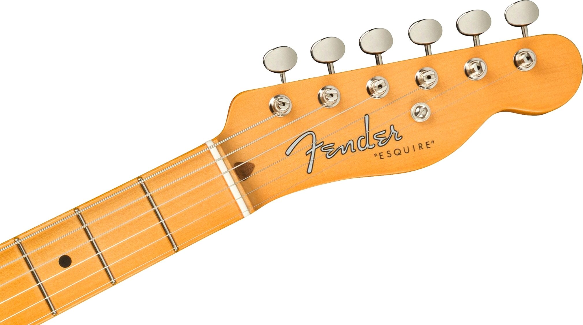Fender 70th Anniversary Esquire Electric Guitar (with Case), Action Position Back