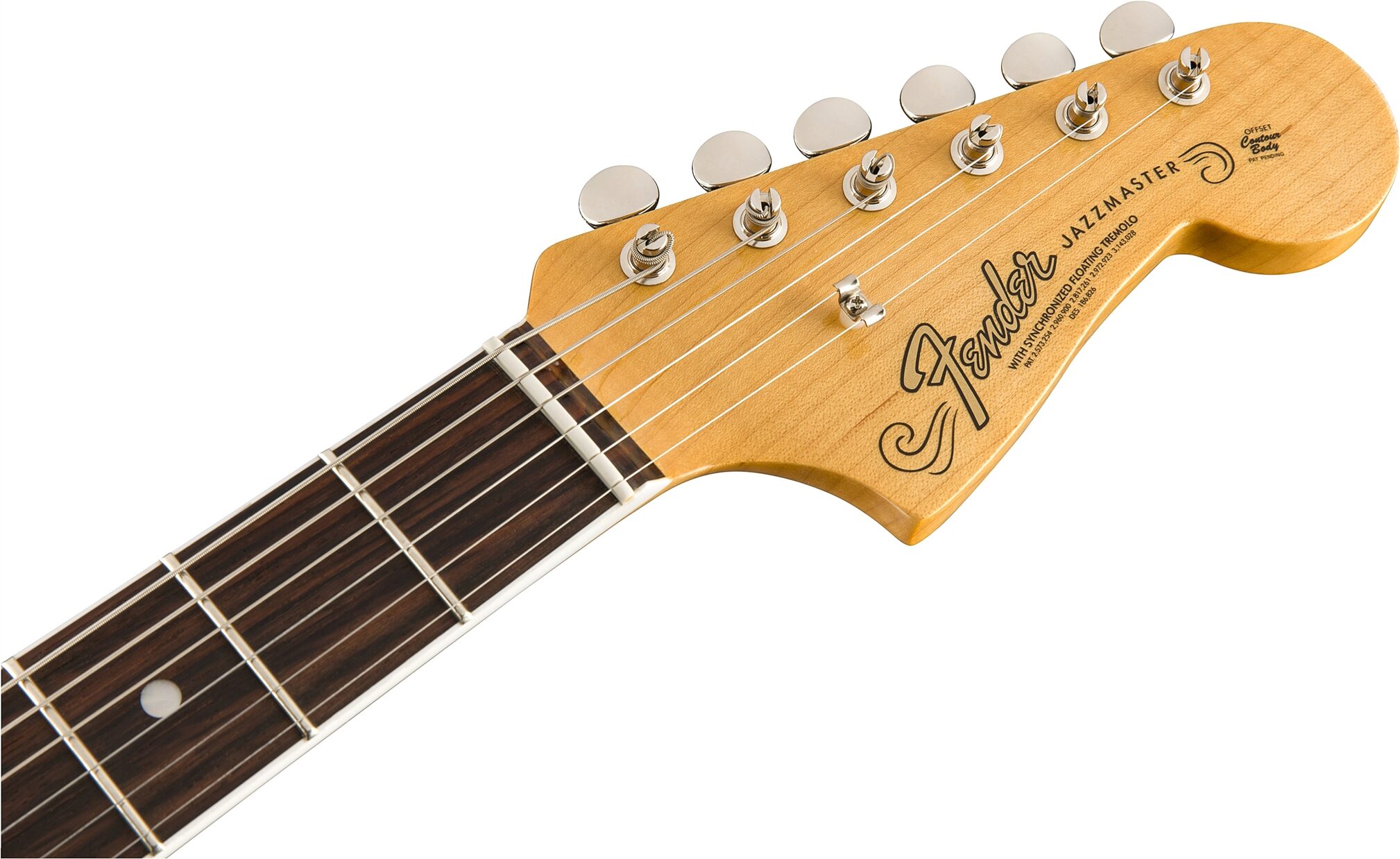 Fender 60th Anniversary Triple Jazzmaster Electric Guitar (with Case), Action Position Back