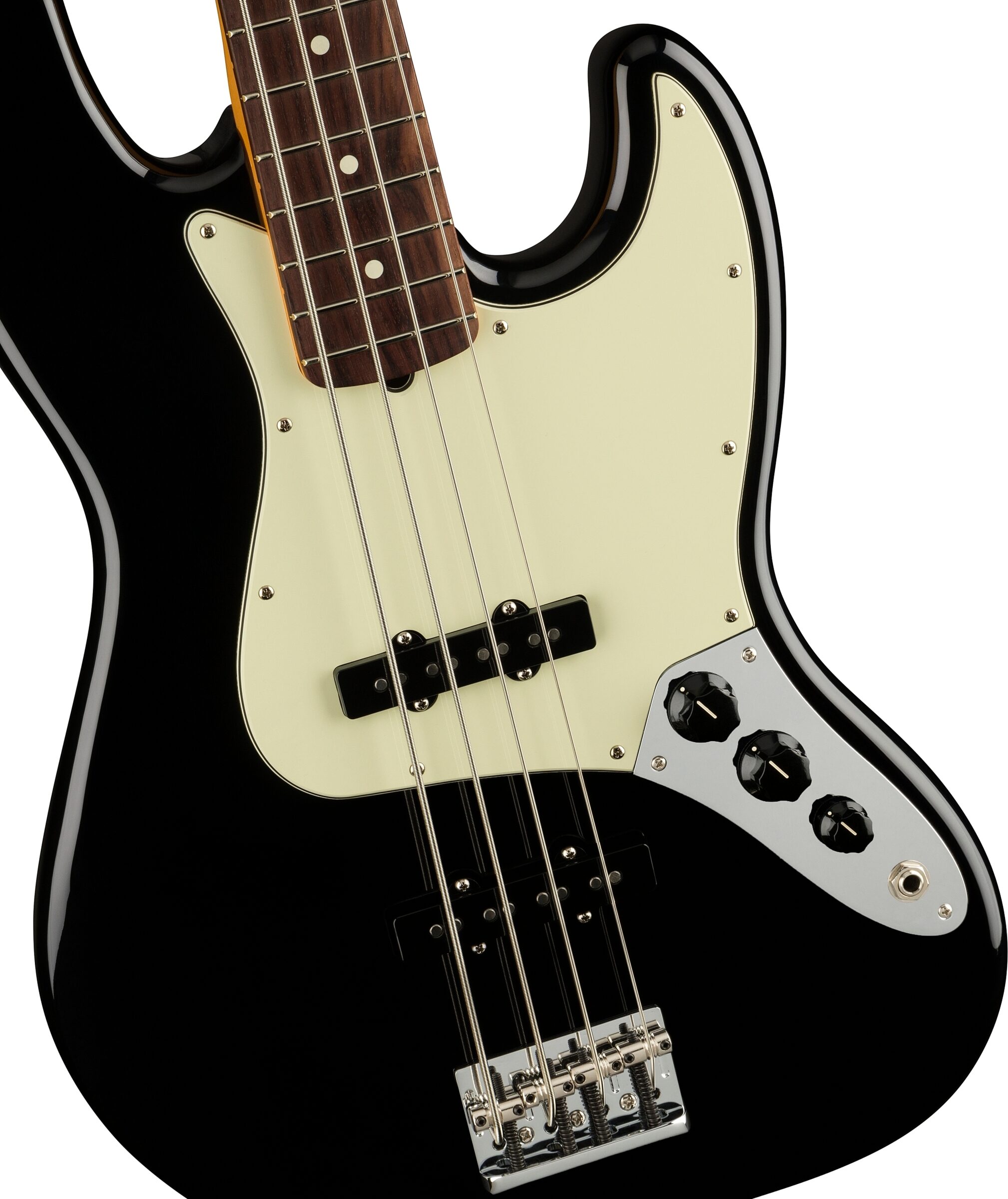 Fender American Professional II Jazz Bass, Rosewood Fingerboard (with Case), Black, Open Box (Very Good), Action Position Back