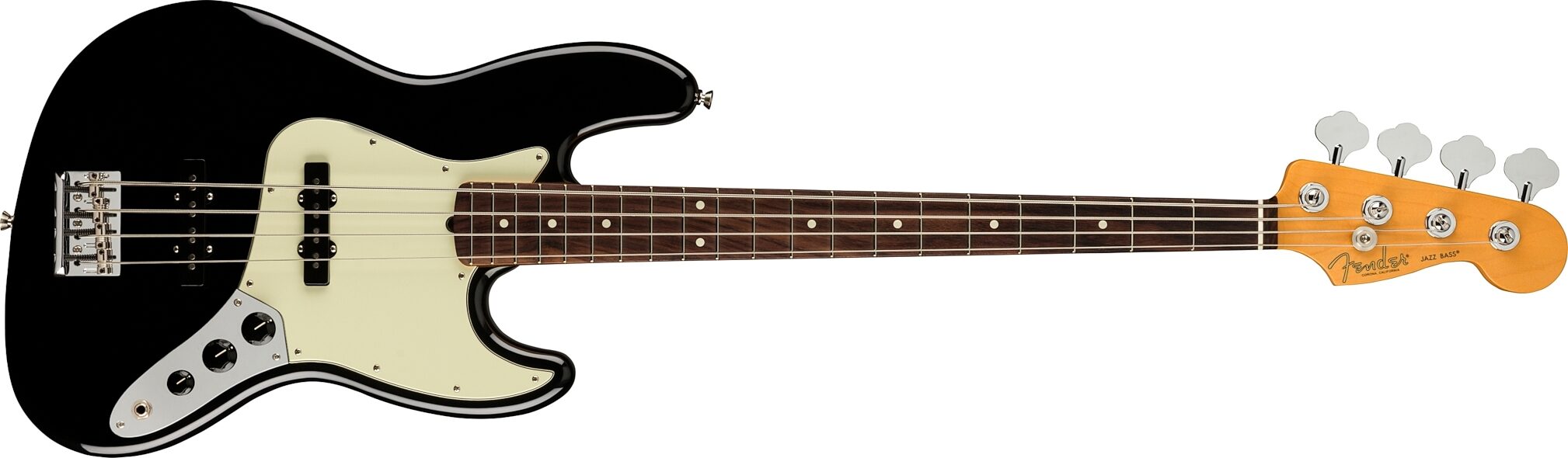 Fender American Professional II Jazz Bass, Rosewood Fingerboard (with Case), Black, Open Box (Very Good), Action Position Back