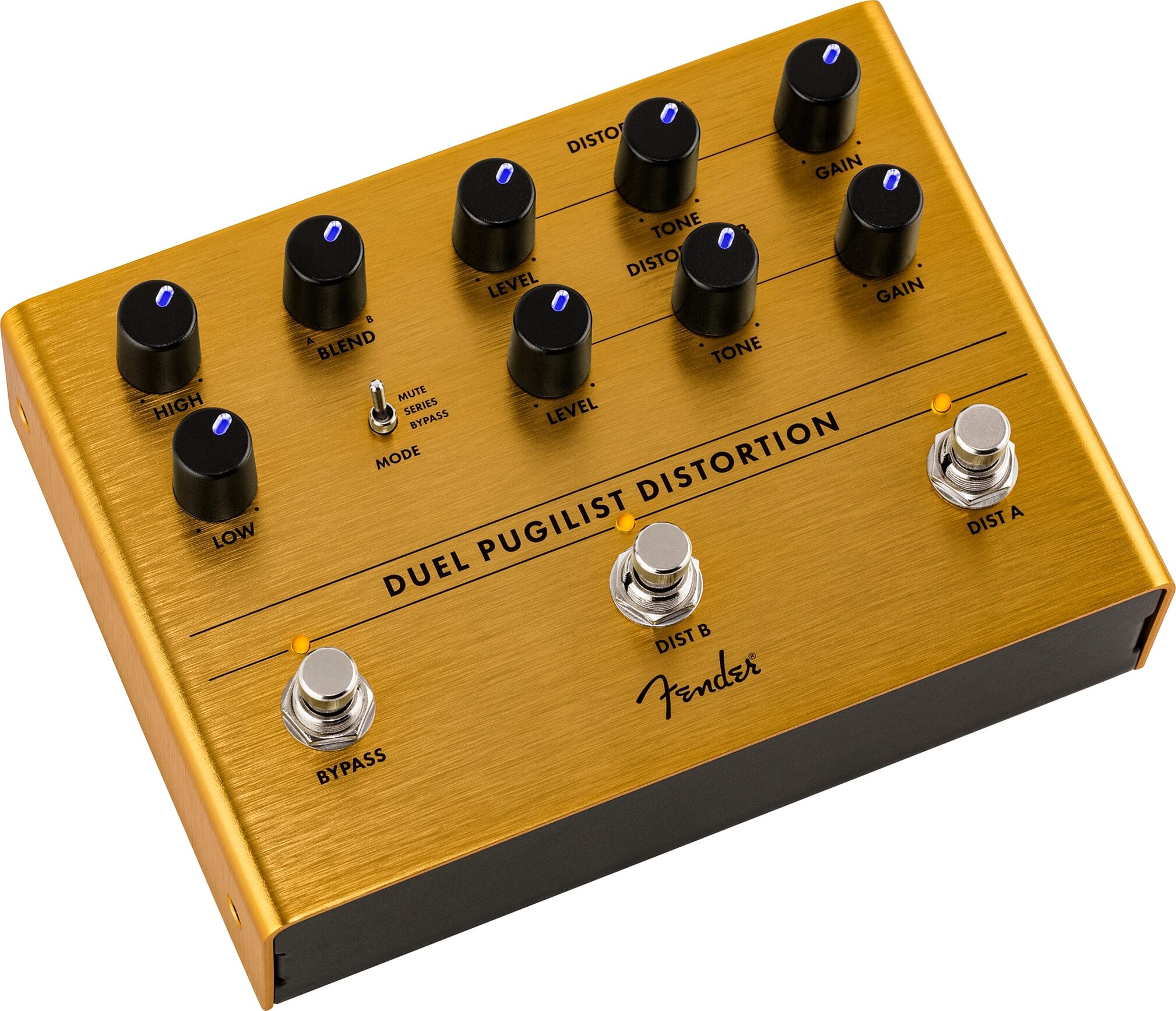 Fender Duel Pugilist Distortion Pedal, Action Position Back