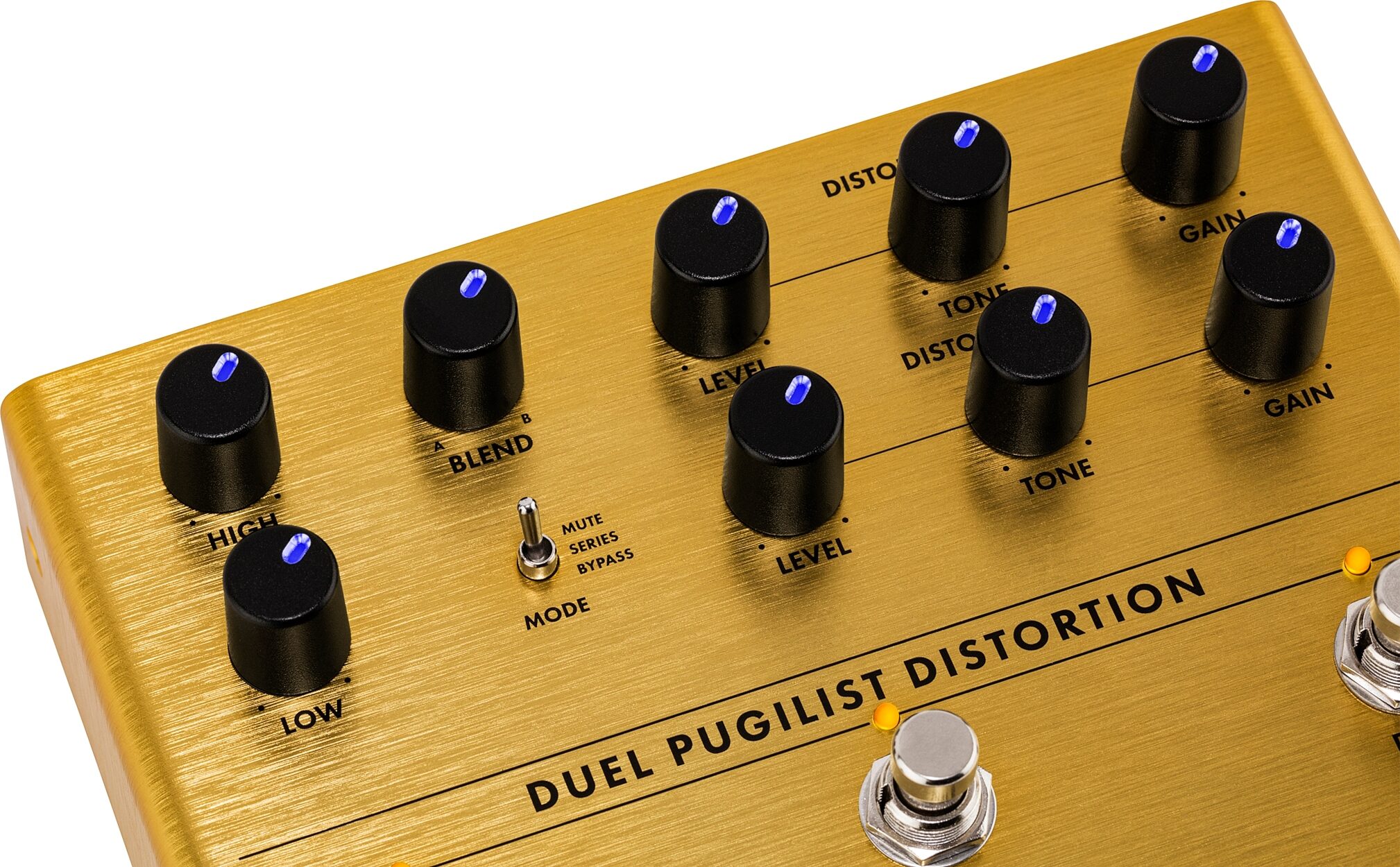 Fender Duel Pugilist Distortion Pedal, Action Position Back