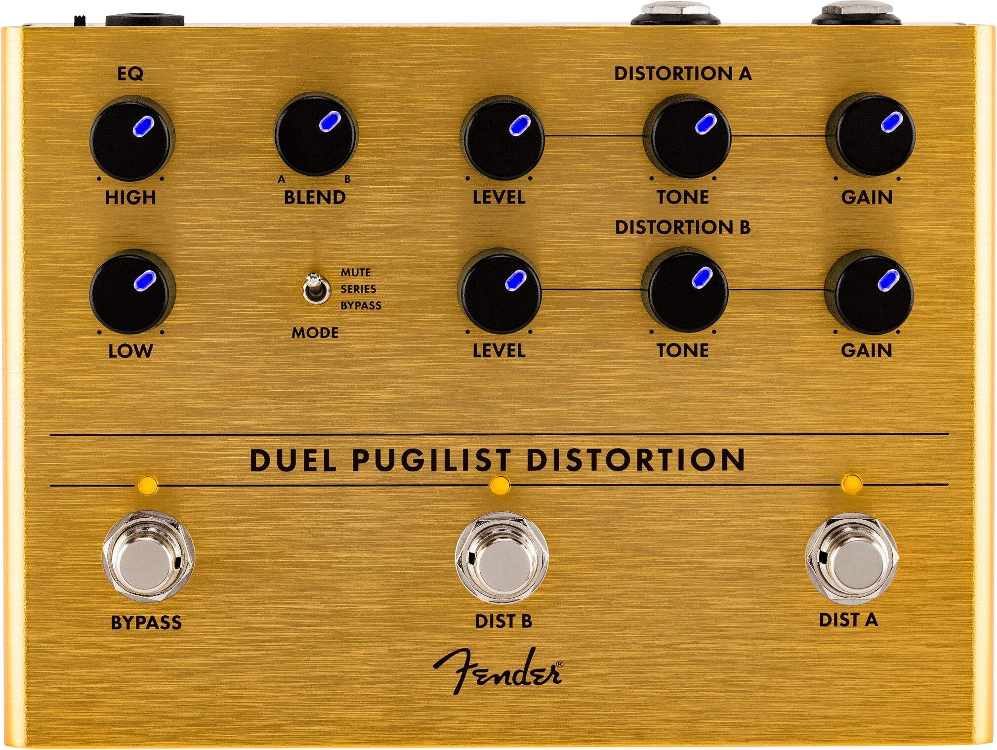 Fender Duel Pugilist Distortion Pedal, Action Position Back