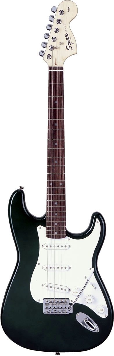 Squier Affinity Strat Electric Guitar (Rosewood), Black