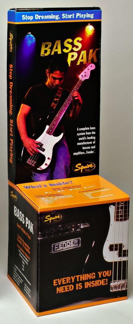 Squier Bass Pak Electric Bass Package, Box