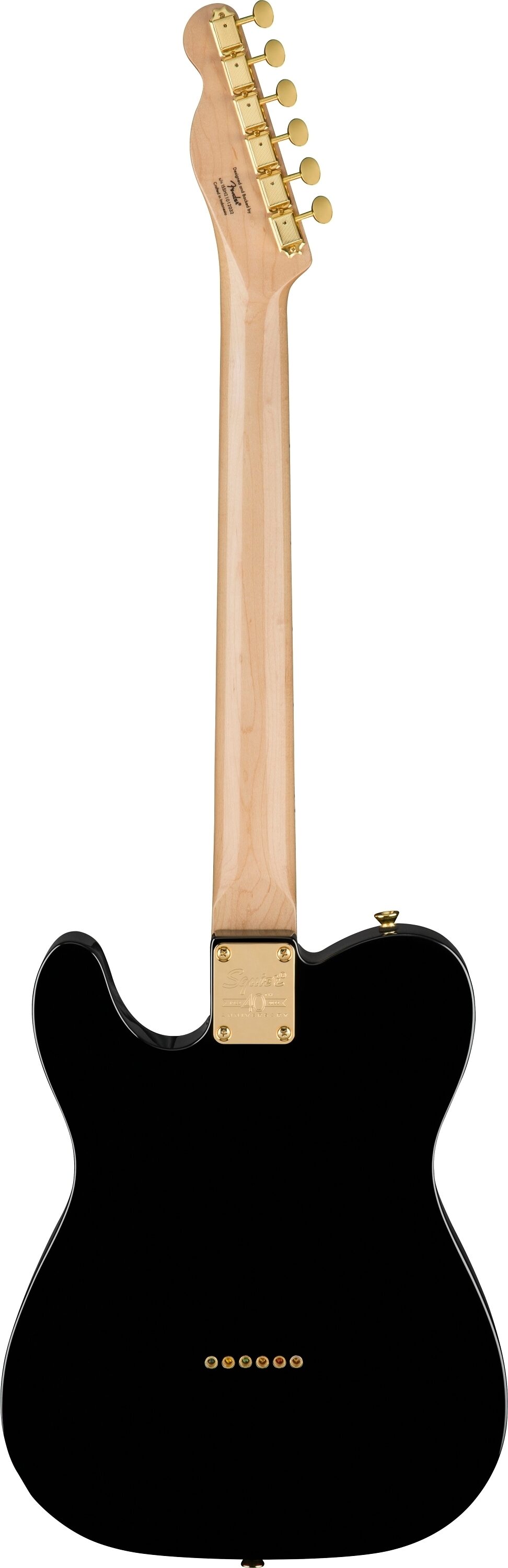 Squier 40th Anniversary Telecaster Gold Edition Electric Guitar, with Laurel Fingerboard, Action Position Back
