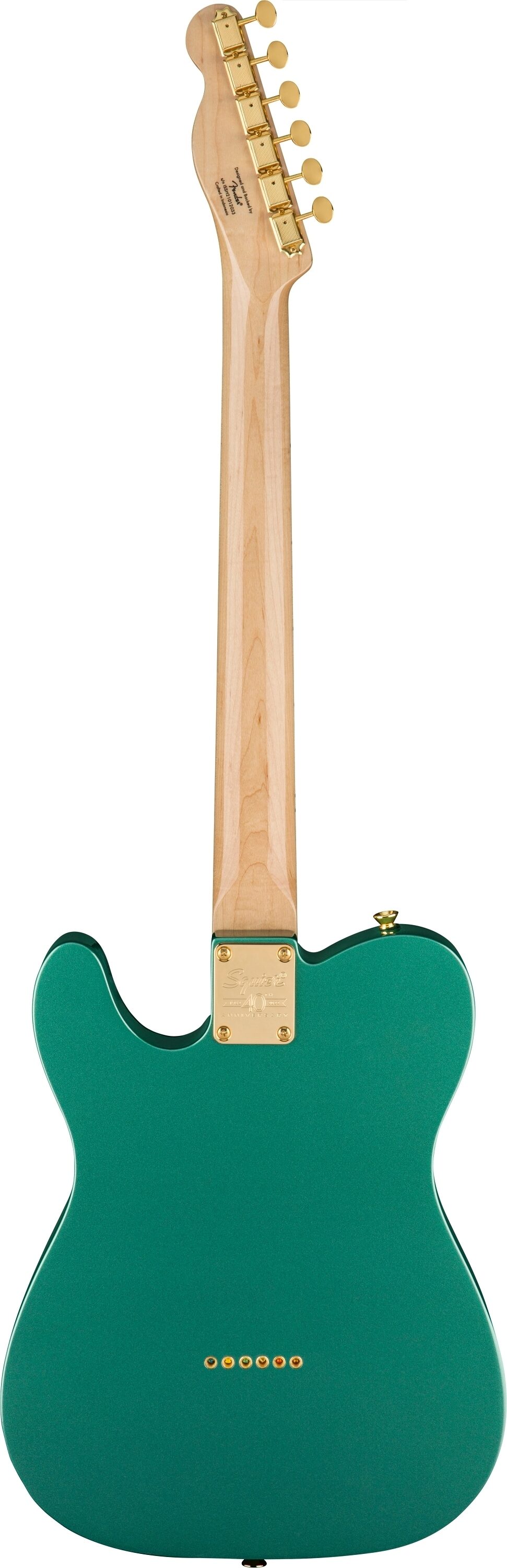 Squier 40th Anniversary Telecaster Gold Edition Electric Guitar, with Laurel Fingerboard, Action Position Back